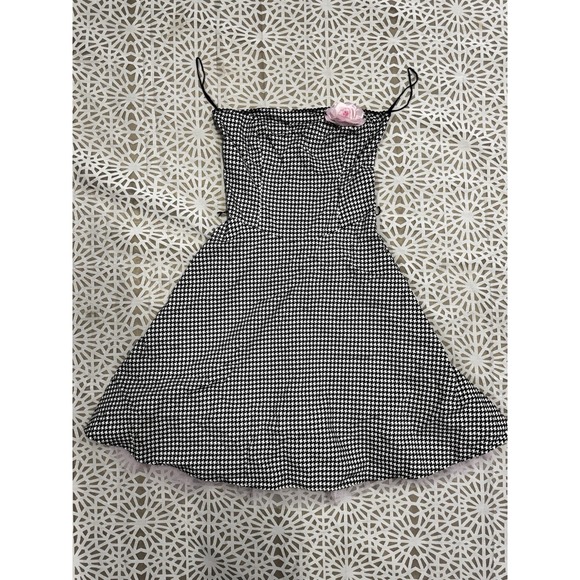 Ruby Rose Dresses & Skirts - Houndstooth Goth, Dance, Punk Pink‎ Tulle Lace Mini Dress Sz 9